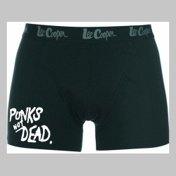 Punks not Dead čierne trenírky BOXER s tlačeným logom, top kvalita 95%bavlna 5%elastan